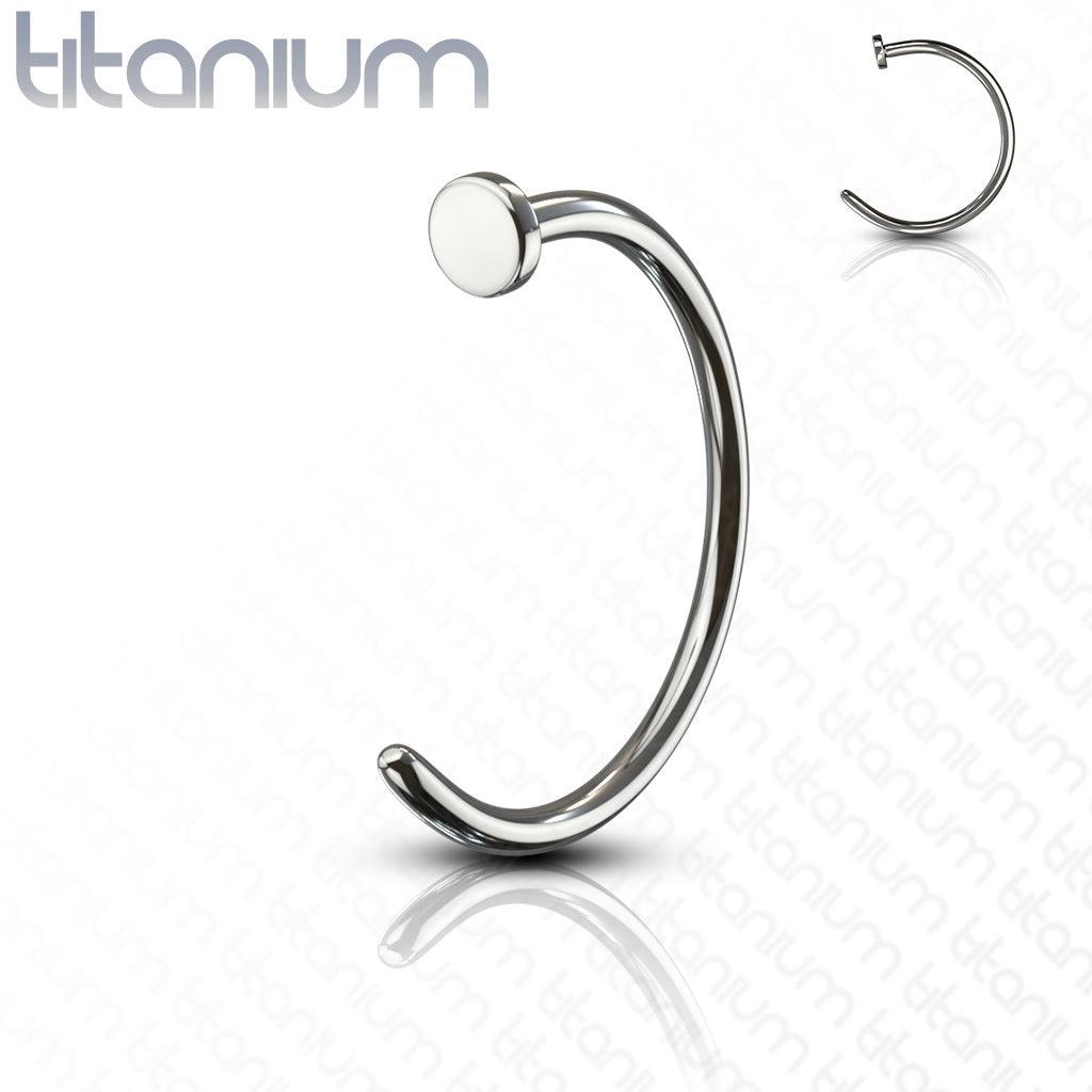 Piercing ring 0.8mm, Open Arc Titanium – open piercing ring made of titanium