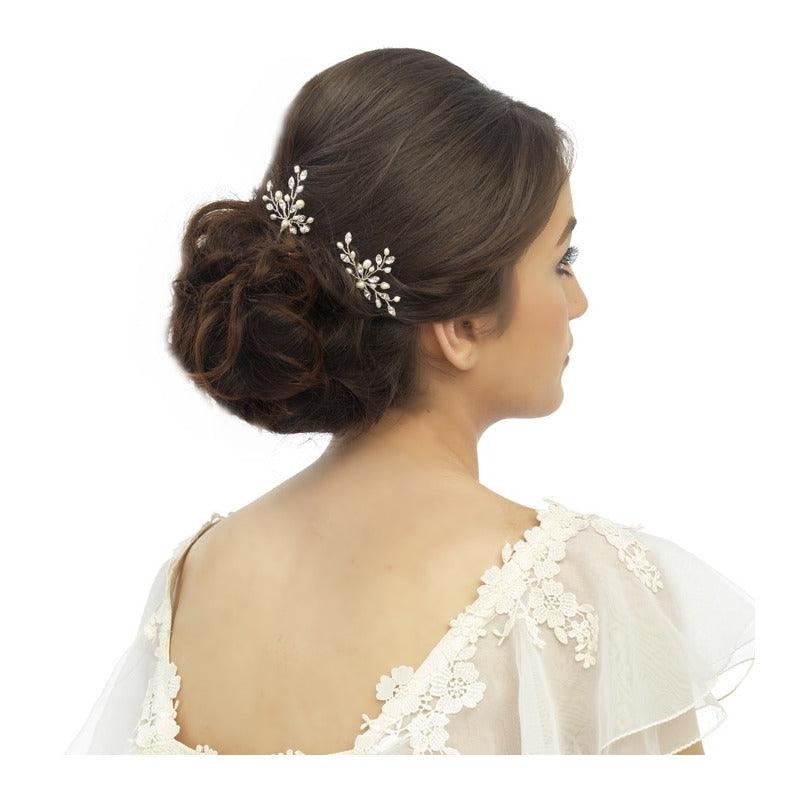 Hairpin, ATHENA BRIDAL|Silver Hairpin with Freshwater Pearls