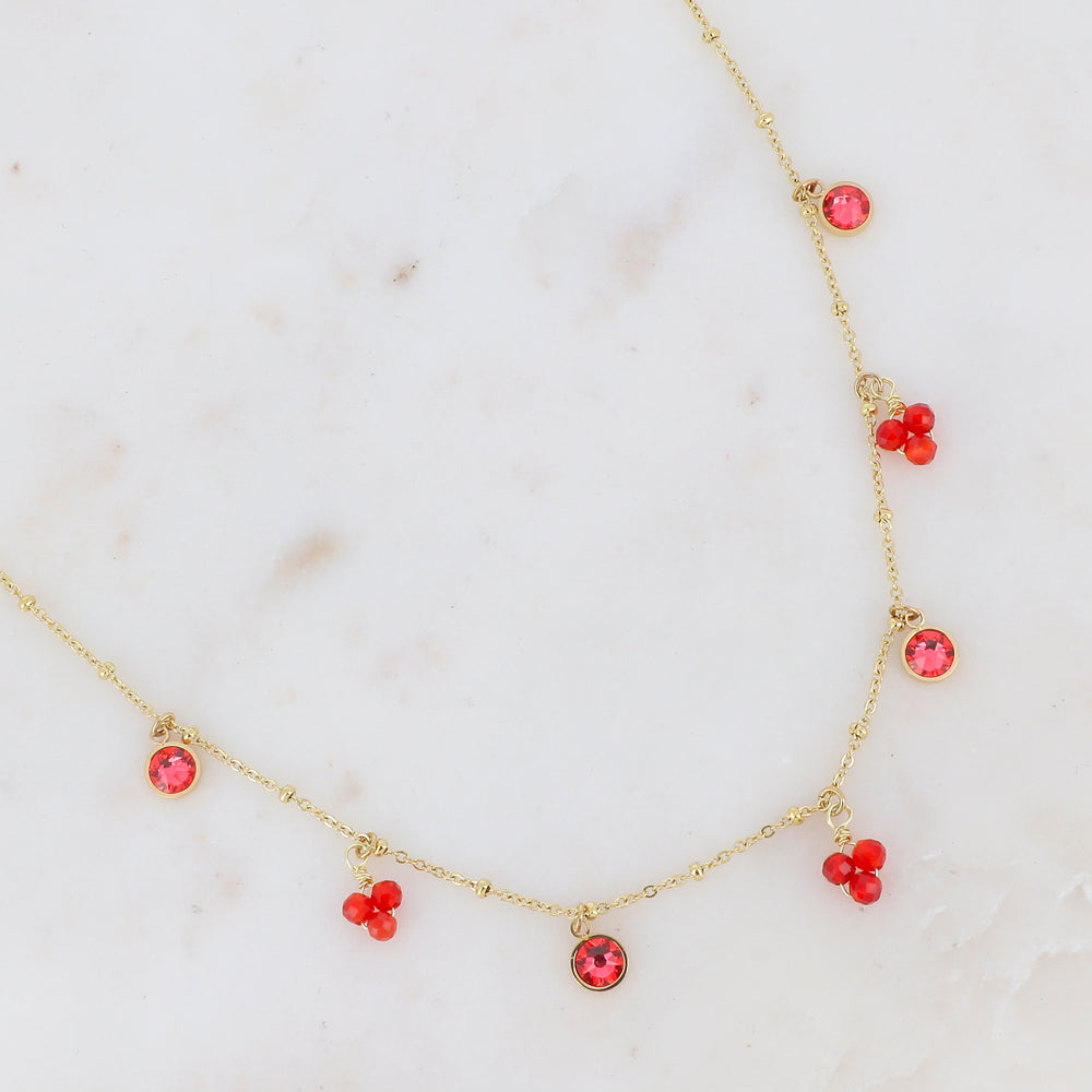 BOHM PARIS | Collier Jolie Baie - reddish carnelian necklace