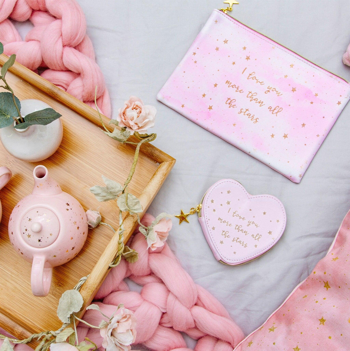 Makeup bag, Sass & Belle|Scattered Stars Love You More Pouch
