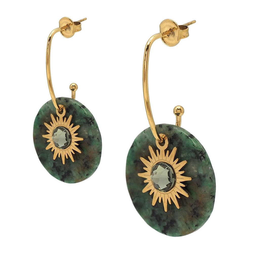 Earrings, BOHM PARIS|Boucles Anaelle avec turqoise africaine