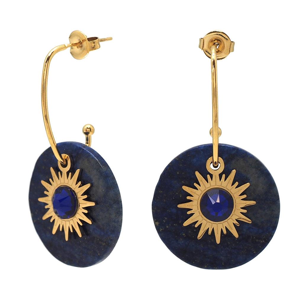 Earrings, BOHM PARIS|Boucles Anaelle with lapis lazuli
