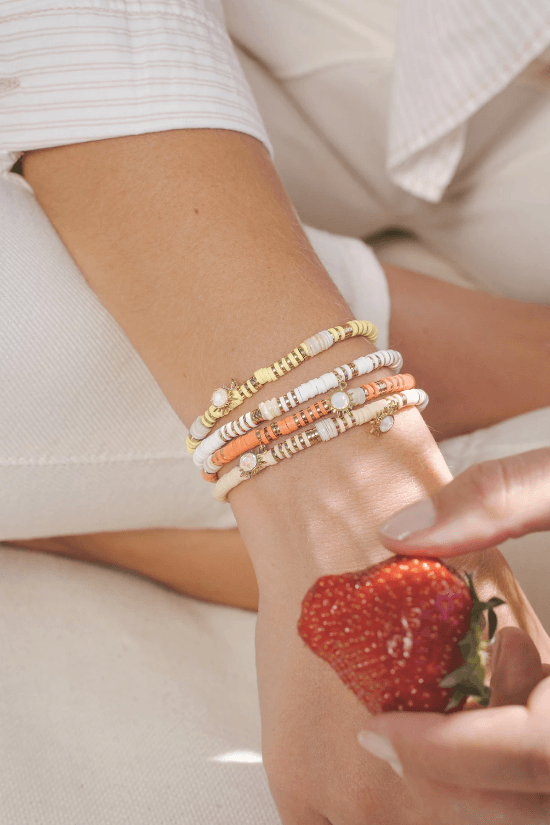 Bracelet, BOHM PARIS|Bracelet Surf avec Cristal jaune