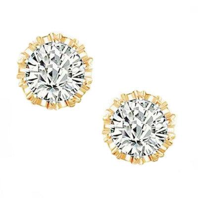 Crystal earrings, ATHENA BRIDAL|Princess Crystal Earrings in Gold