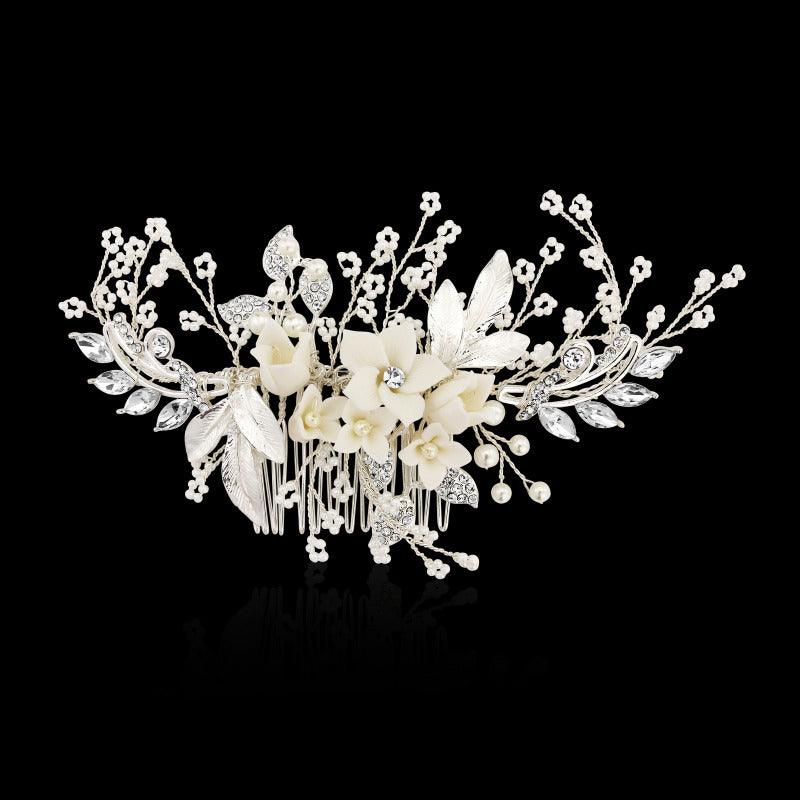 Hairpiece, ATHENA BRIDAL|Blooming Jasmin Headpiece - Luxe Hair Comb