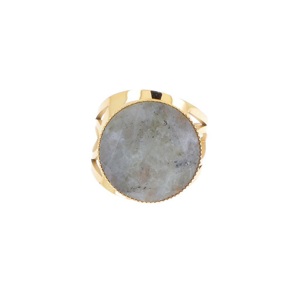 Ring, BOHM PARIS|Bague Eponine dorée with labradorite