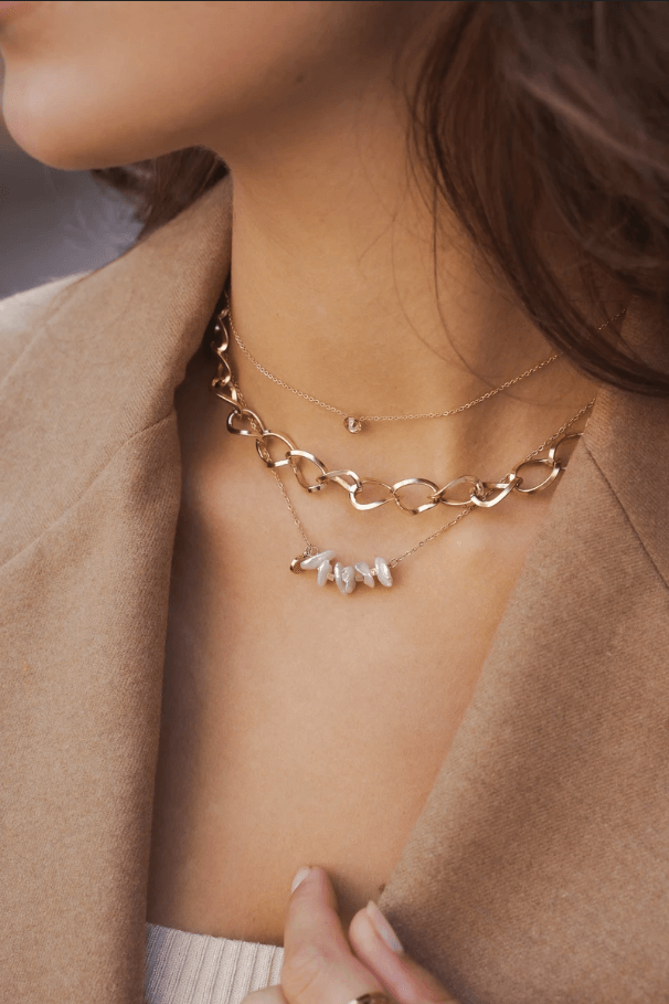 Necklace, BOHM PARIS|Collier Emhat dorée