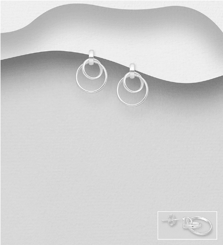 Silver earrings, PREMIUM COLLECTION|Minimalistic Circle Earrings