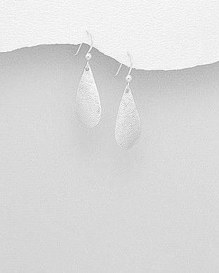 Silver earrings, PREMIUM COLLECTION|Minimalistic Matt Teardrop
