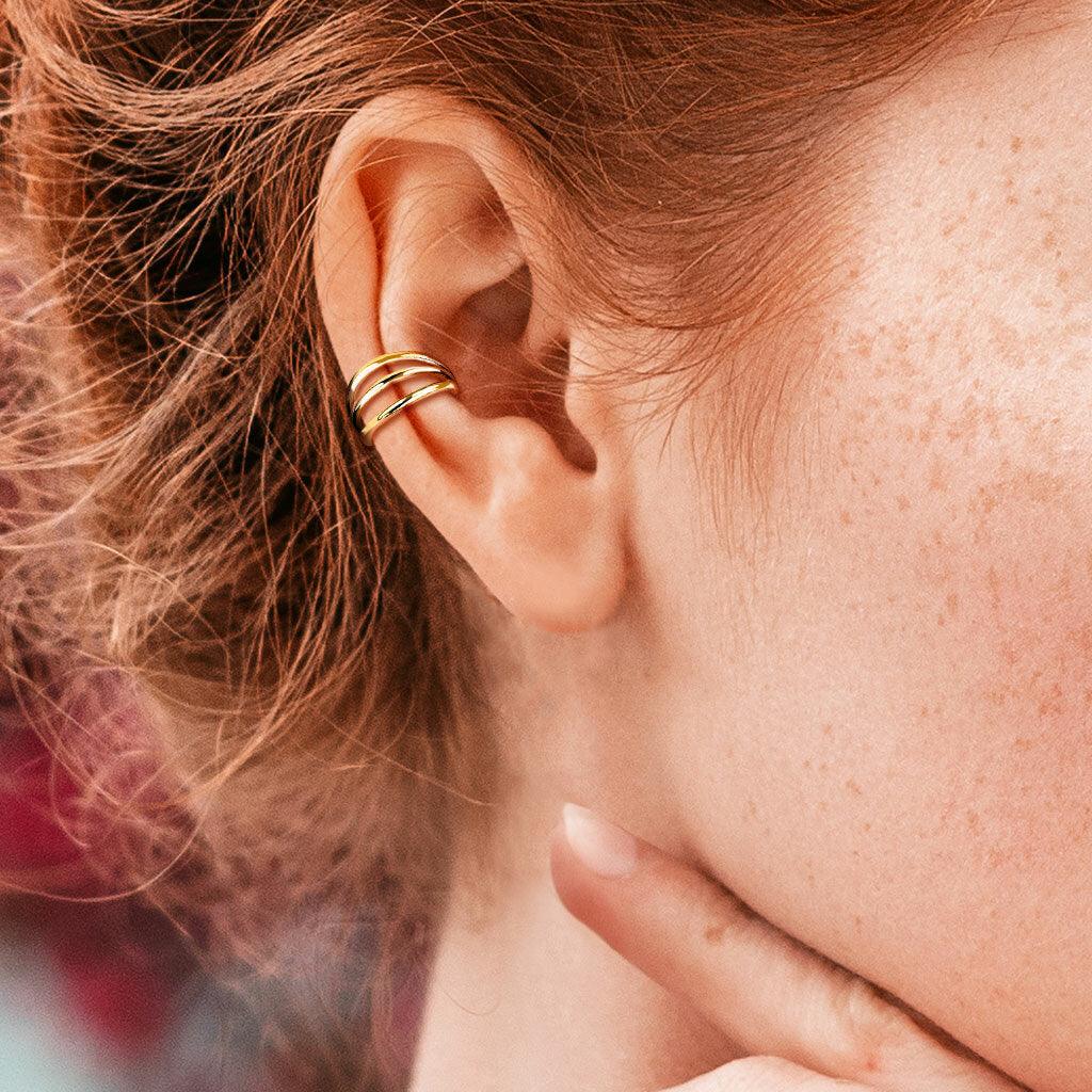 Lävistysrengas, Implant Grade Titanium Triple Hoops in Gold