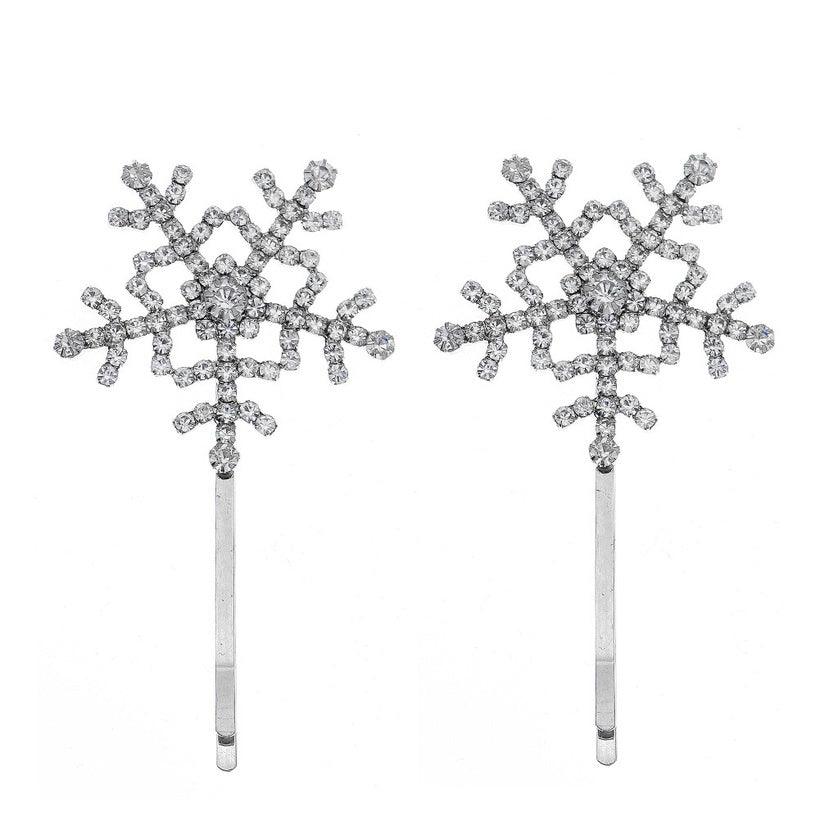 Hair ornament, pin|SUGAR SUGAR, Sparkly Snowflake Clip Set
