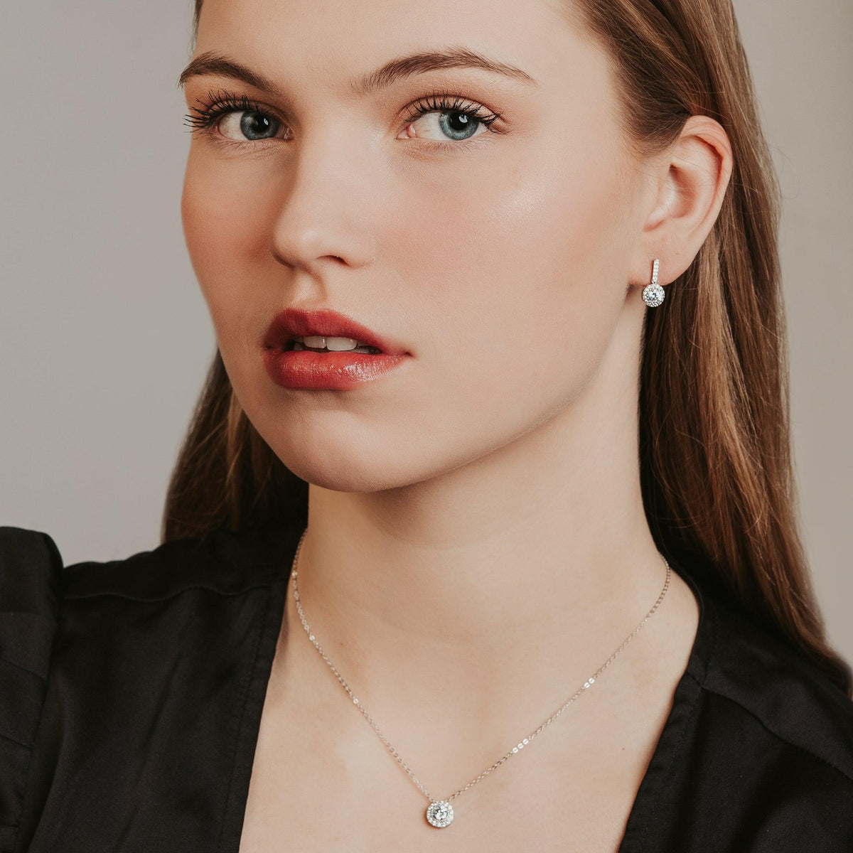 Crystal necklace, FLOLY Paris|Celesse in Silver necklace