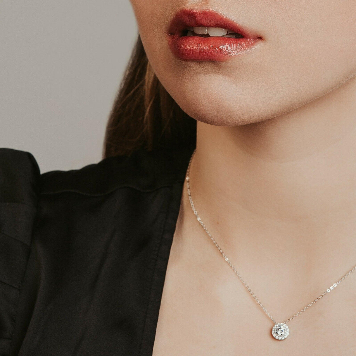 Crystal necklace, FLOLY Paris|Celesse in Silver necklace