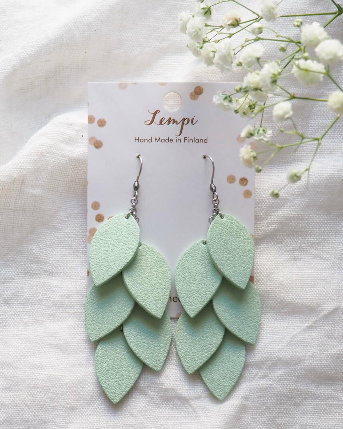 LEMPI earrings, Grain (mint green)