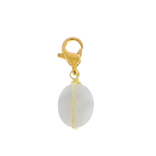 Maskotti/riipus, BOHM PARIS|Lockie Charm Ruben -agate blanche