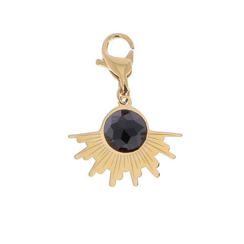 Maskotti/riipus, BOHM PARIS|Lockie Charm Tessaya -agate noire