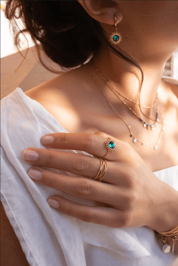 Sormus, BOHM PARIS|Bague Dao -electric green