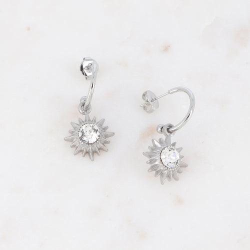 Earrings, BOHM PARIS|Boucles Soleil Rhodium -clair