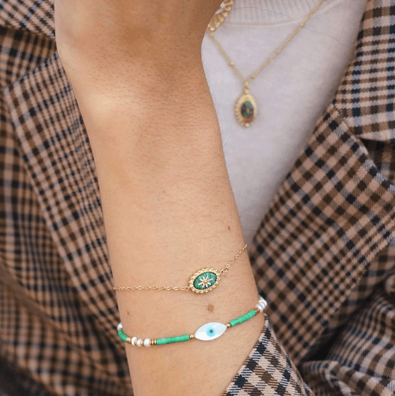 Rannekoru, BOHM PARIS|Bracelet Malina -malachite
