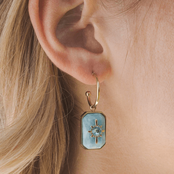 Earrings, BOHM PARIS|Boucles Mylène -amazonite