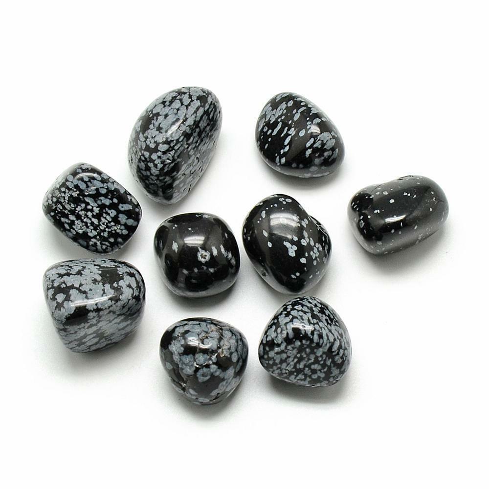 Natural stone, HEALING CRYSTALS|Snow crystal obsidian loose stone
