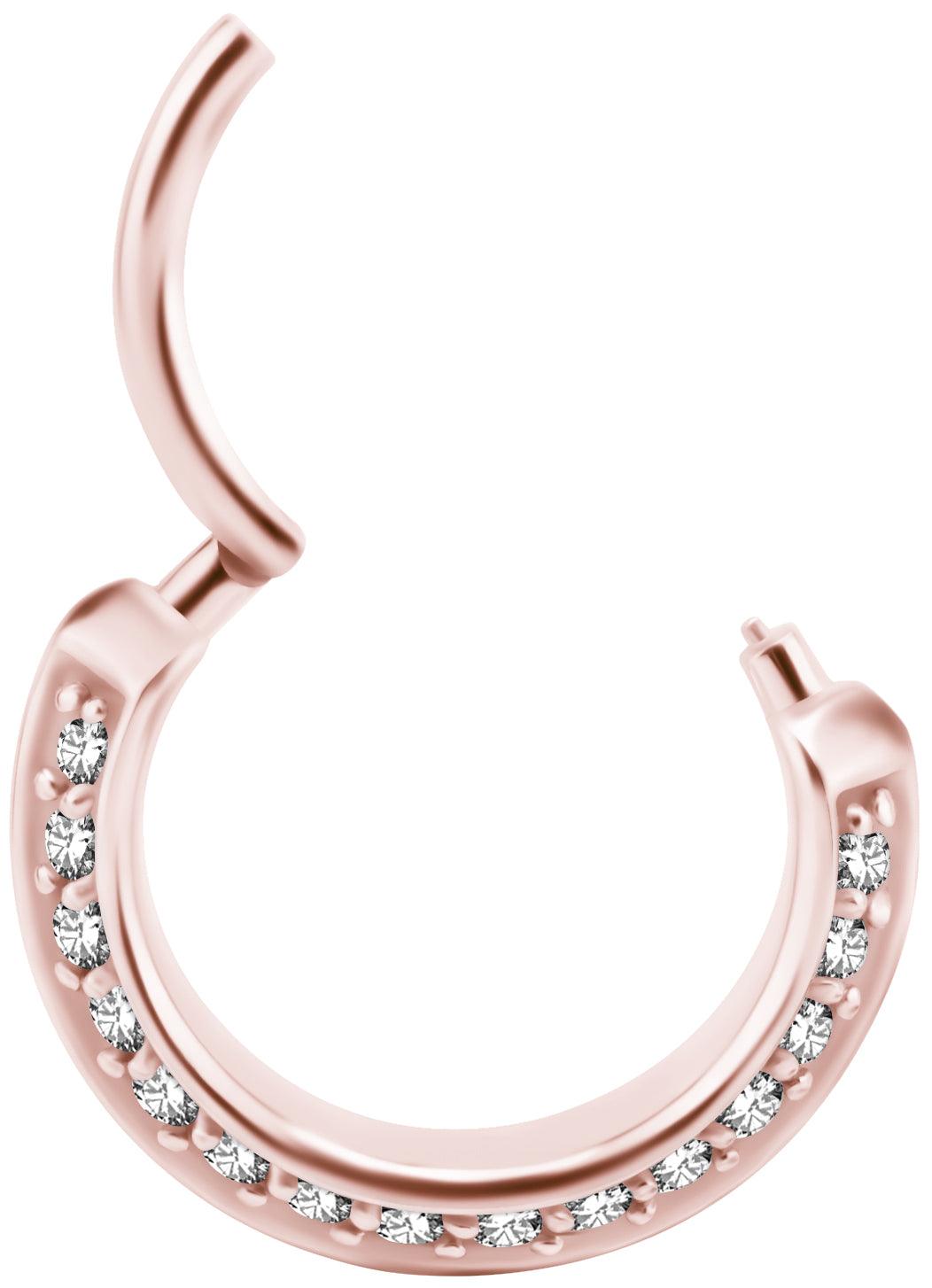 PREMIUM COLLECTION | clear stone double-sided clicker (rose gold)