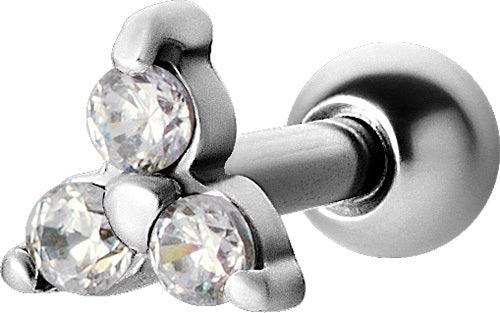 PREMIUM COLLECTION|Siro kolmekivinen barbell (hopea)