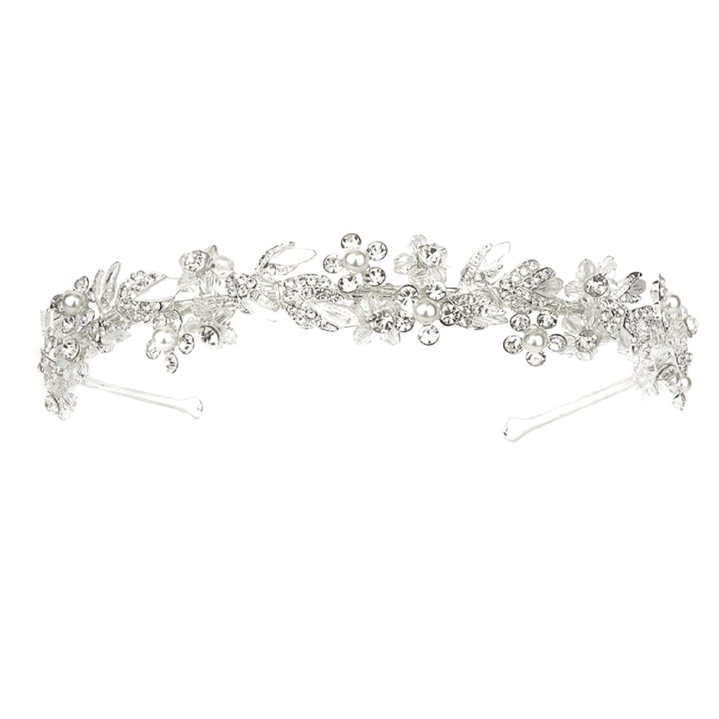 Hair accessory, ATHENA BRIDAL|Philippa Headband -silver-colored party headband