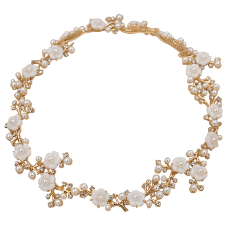 Hair ornament, ATHENA BRIDAL|Eternal Pearl Vine -gold pearl hair ornament