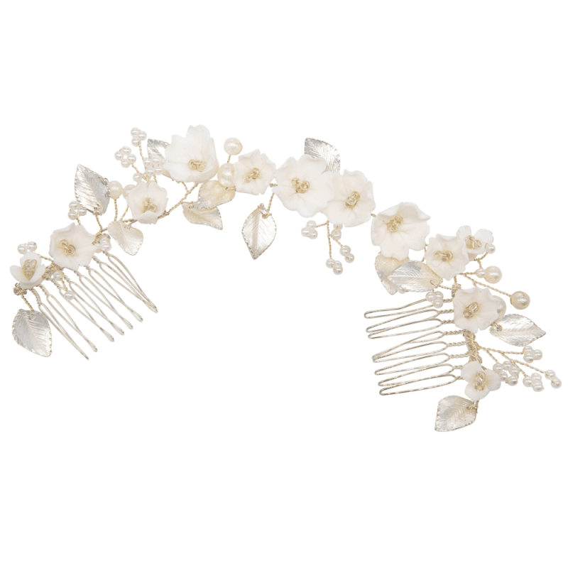 Hiuskoru, ATHENA BRIDAL|Nicole Blush Vine -hopeinen hiuskoriste