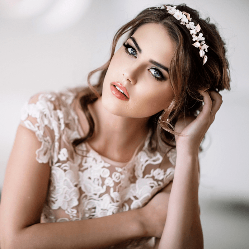 Hiuskoru, ATHENA BRIDAL|Nicole Blush Vine -kullanvärinen hiuskoriste