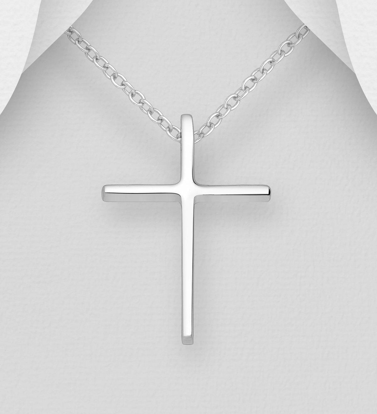 PREMIUM COLLECTION|Usko -moderni hopeinen ristiriipus