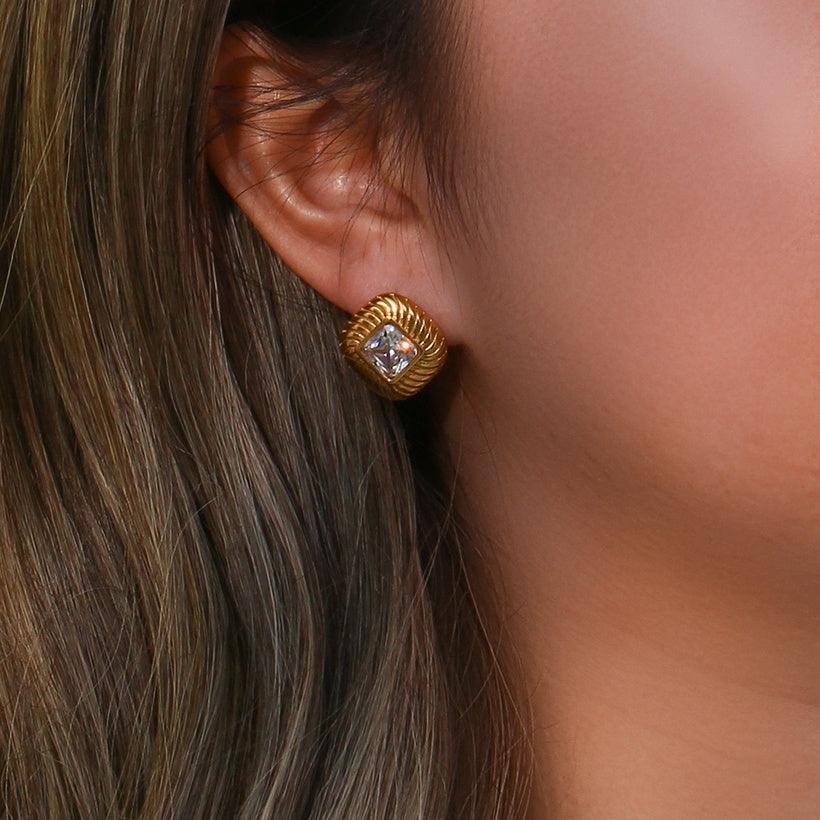 FRENCH RIVIERA|Norah Earrings - pink surgical steel studs