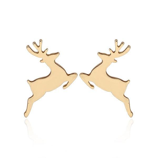 FRENCH RIVIERA|Reindeer surgical steel studs (gold)