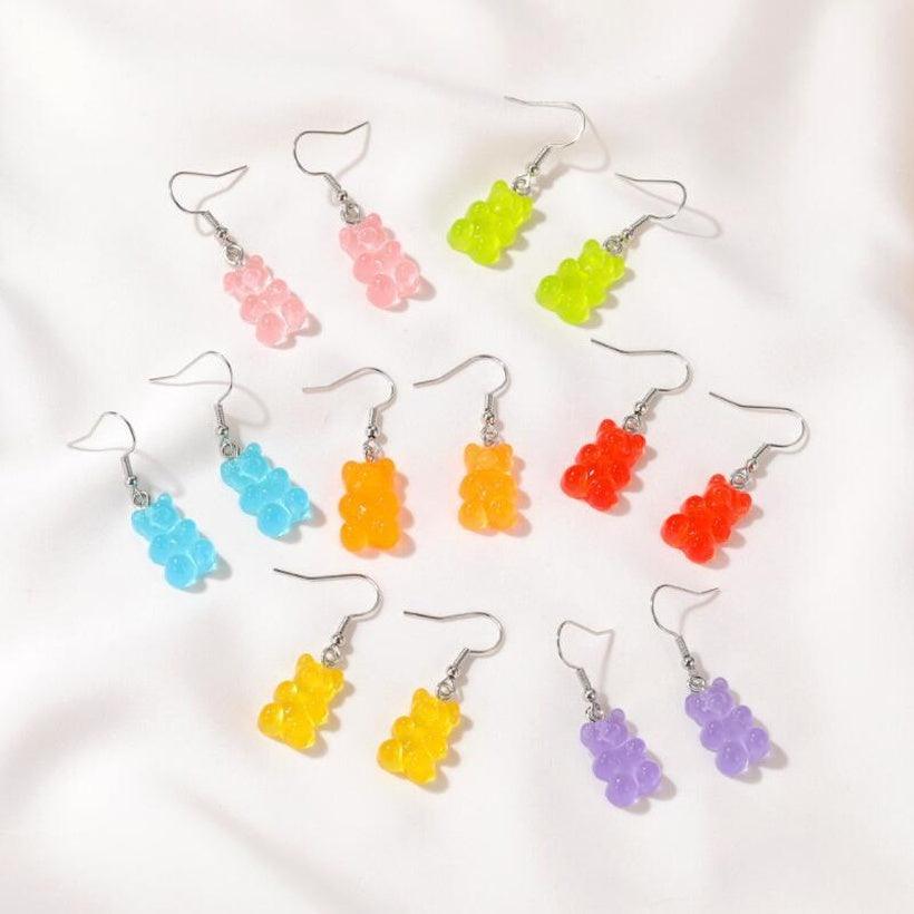 Korvakorut, Turqoise Gummy Bear -turkoosit nallekarkki korvakorut
