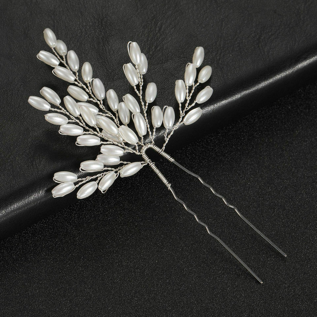 Hair ornament|ROMANCE, Emily -silver-colored hair ornament with pearl