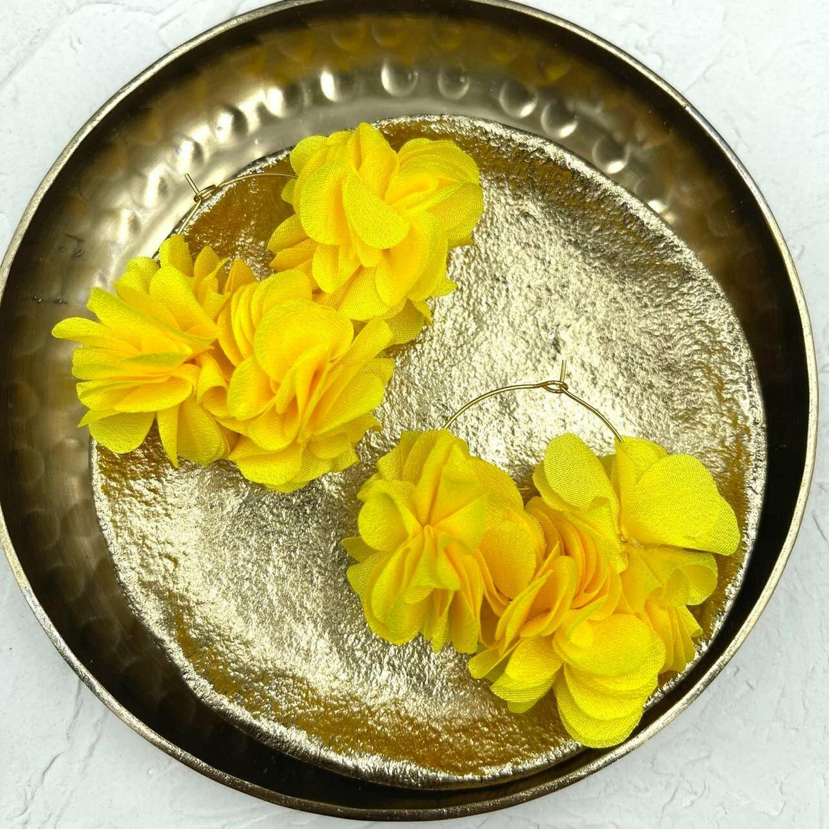 Korvakorut, Jasmine -kukkakorvakorut (keltainen)