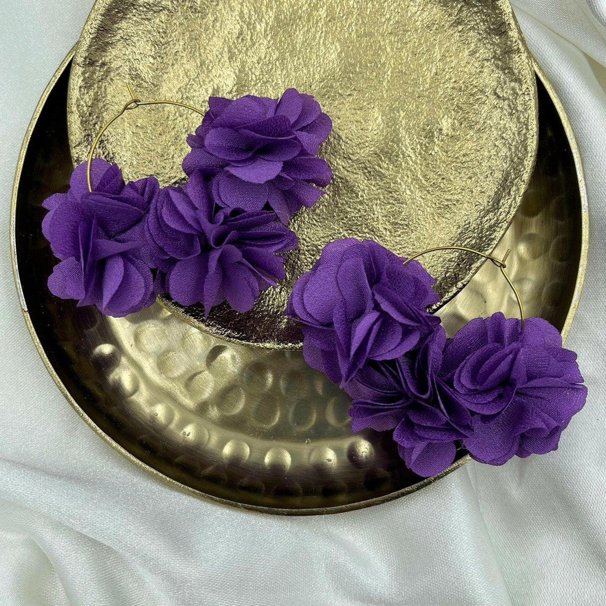 Korvakorut, |Jasmine -kukkakorvakorut (violetti)