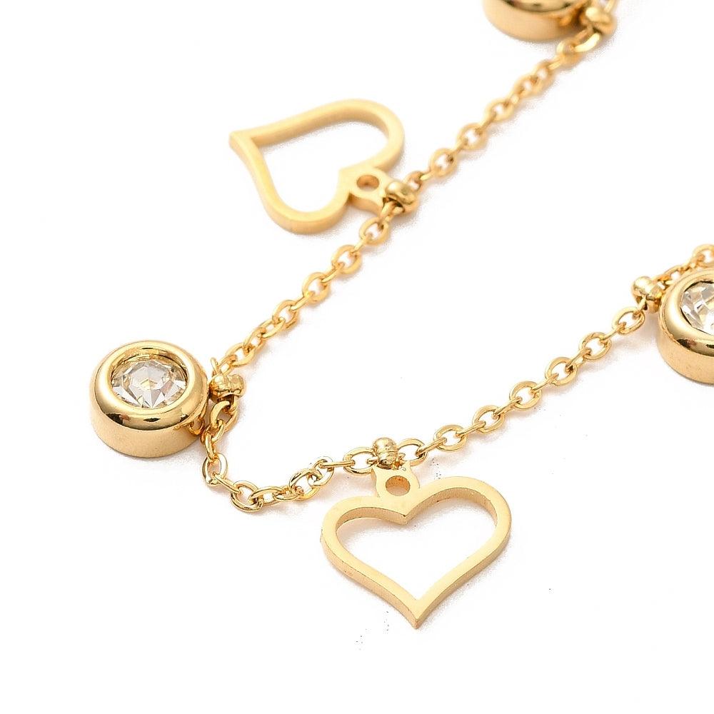 FRENCH RIVIERA|Endless Love Set - stainless steel heart jewelry set