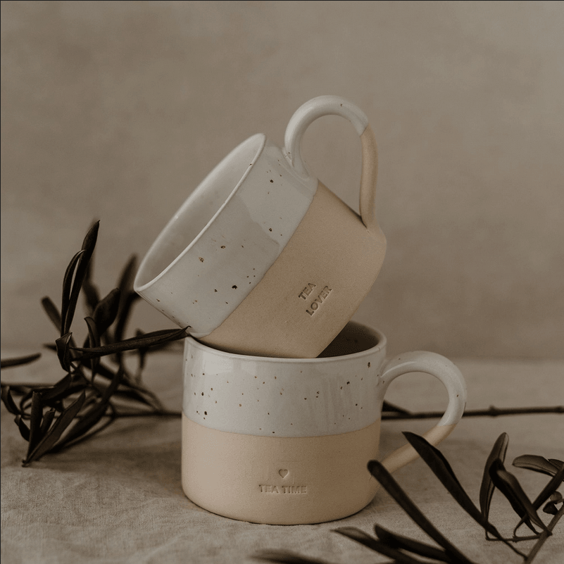 Mug, Tea Lover Mug - handmade text mug