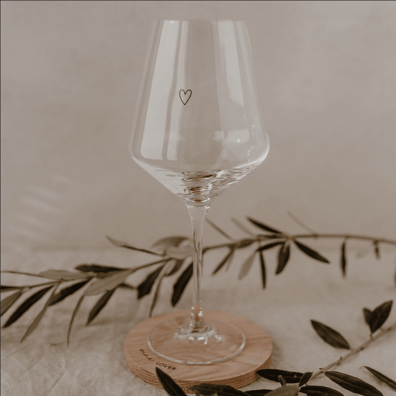 Wine Lover Coaster -puinen lasinalunen