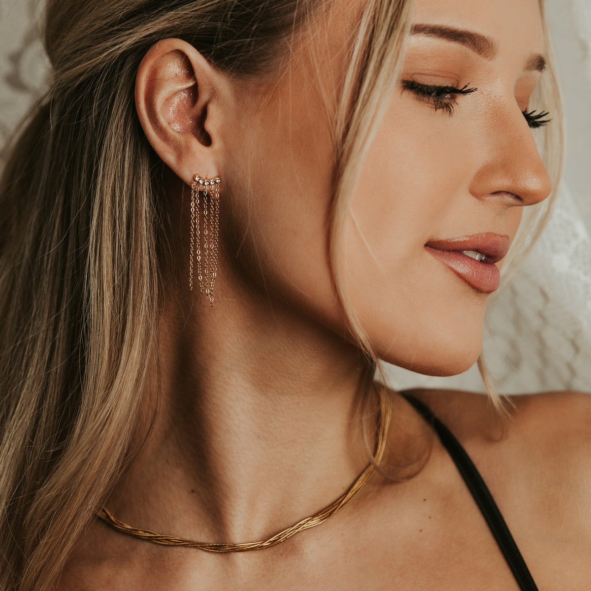 HABAHA Paris|Valere chain-embellished surgical steel earrings