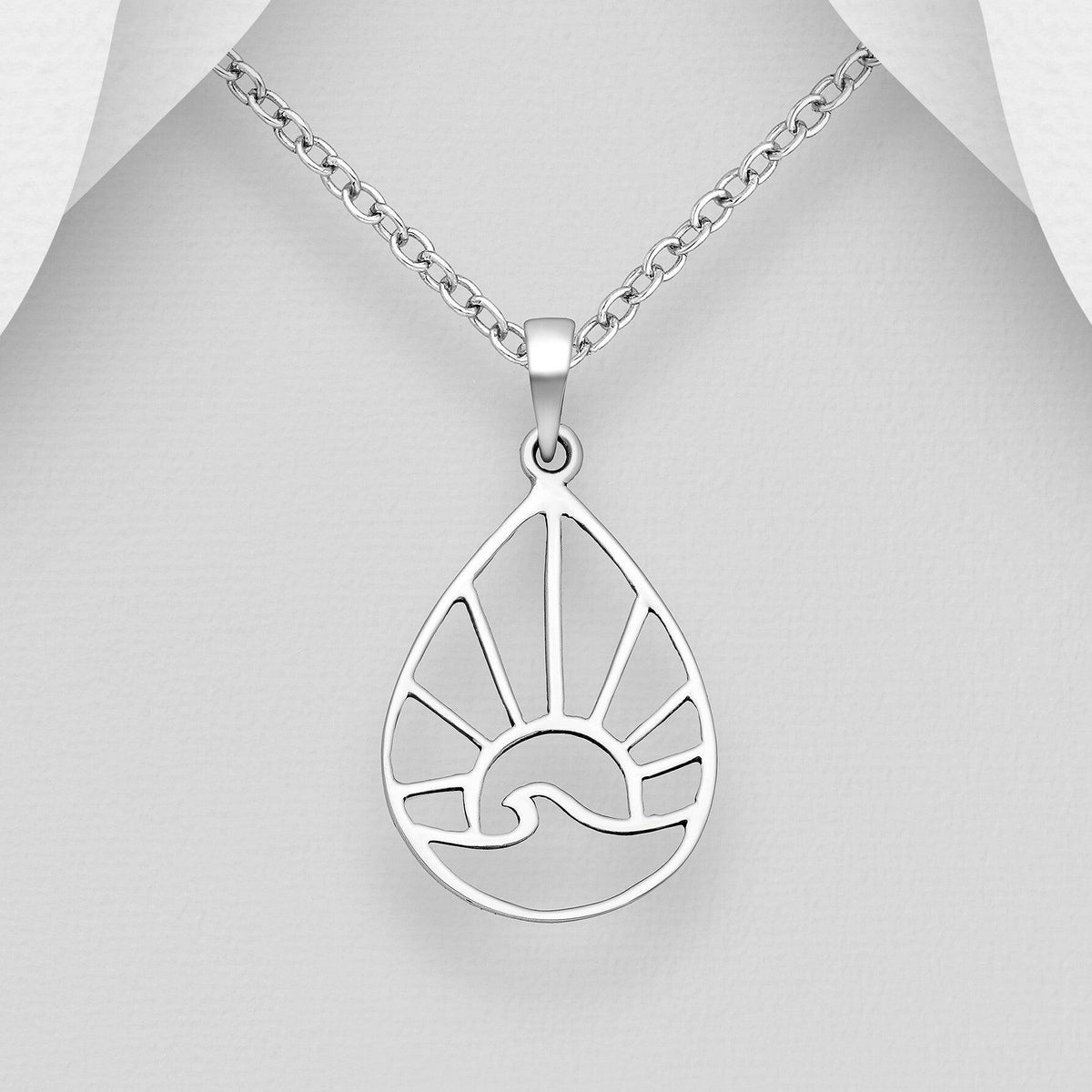 PREMIUM COLLECTION|Sun & Wave -hopeariipus aalto & aurinko koristeella