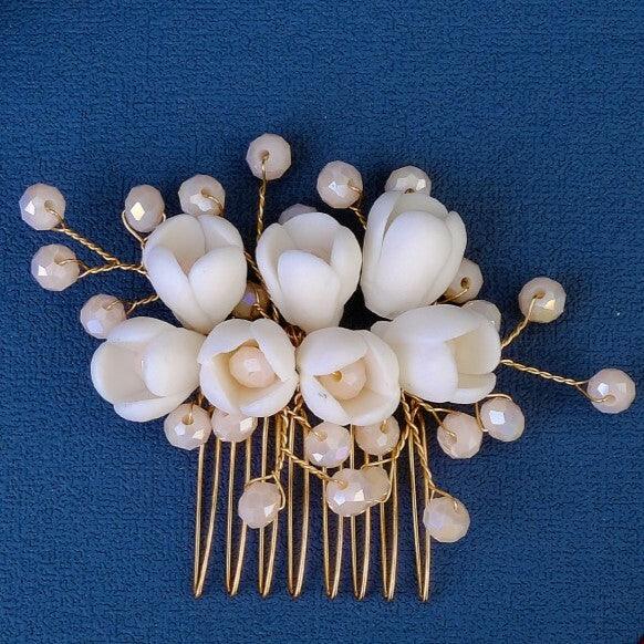 Hair ornament|ROMANCE, Sara -stylable gold-colored hair ornament each