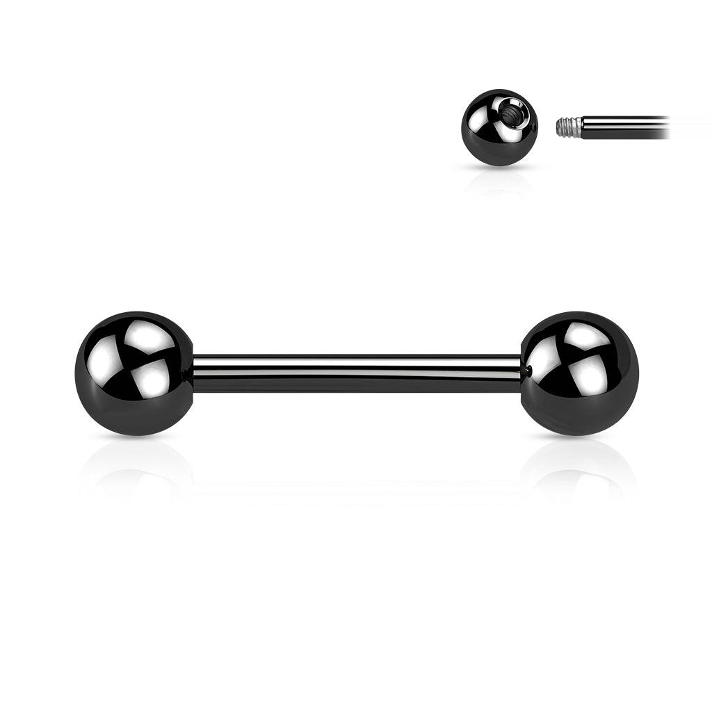 Barbell/kielikoru, Implant Grade Titanium Barbell in Black