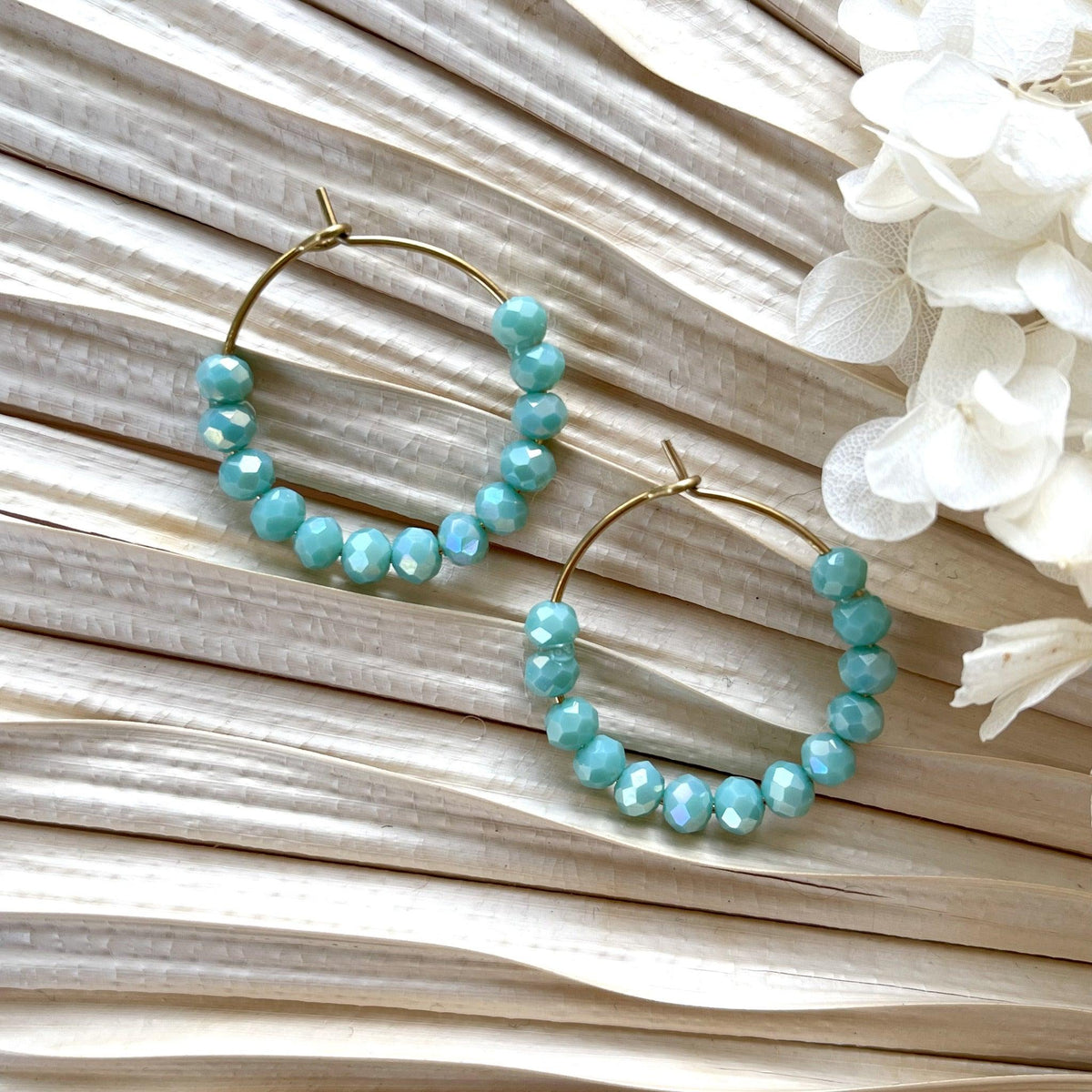 Jolie handmade crystal rings (turquoise)