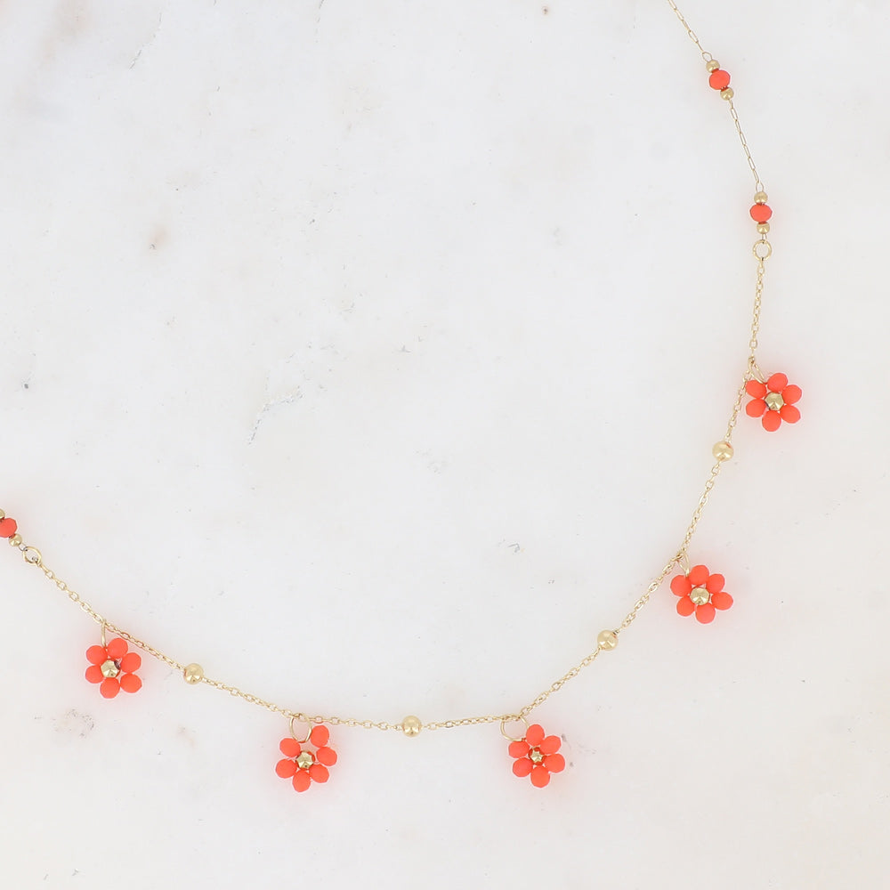 BOHM PARIS | Collier Corail Bloom –oranssi kukkakaulakoru