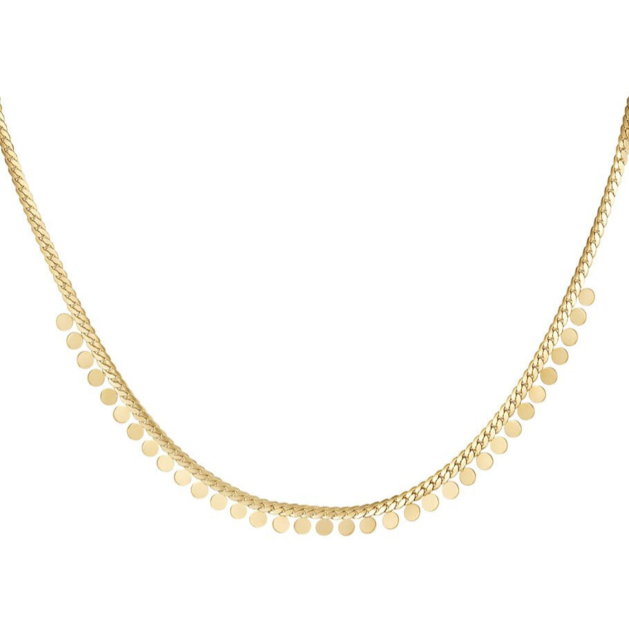 French Riviera | Aurélie -brass-embellished surgical steel chain