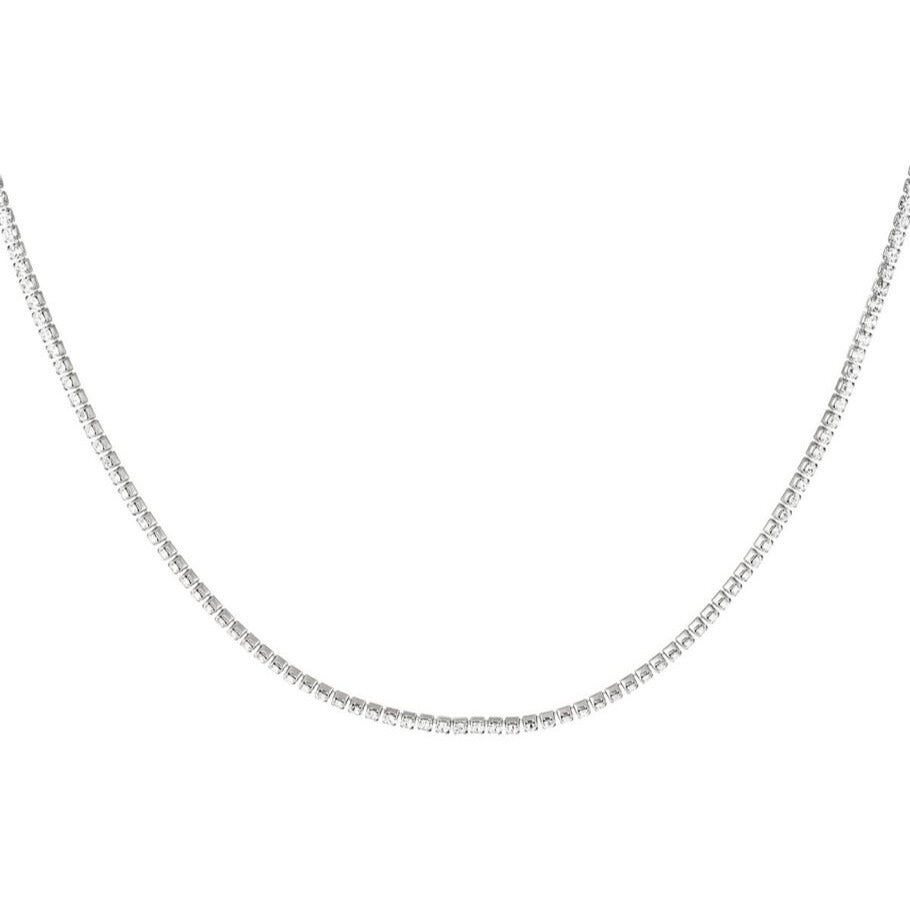 French Riviera | Crystal Kiss -strassikoristeinen choker (hopea)