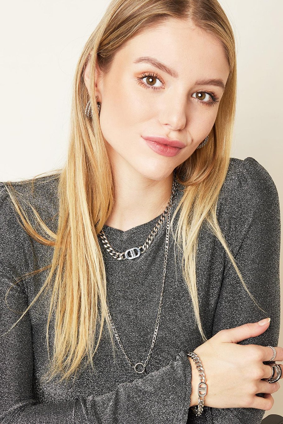 FRENCH RIVIERA | Belle Amélie -armor chain-like surgical steel bracelet (silver)